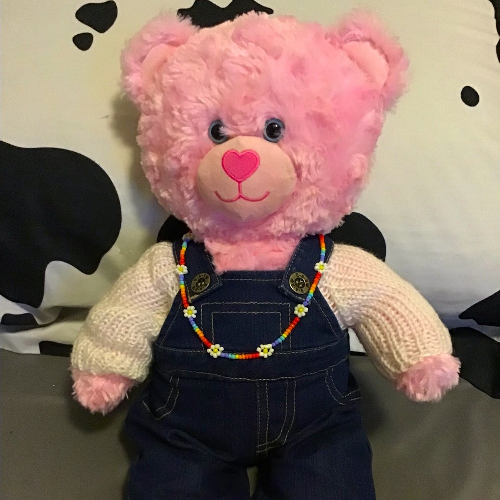 LIMITED ADDITION!!! Build a bear strawberry pink bear.